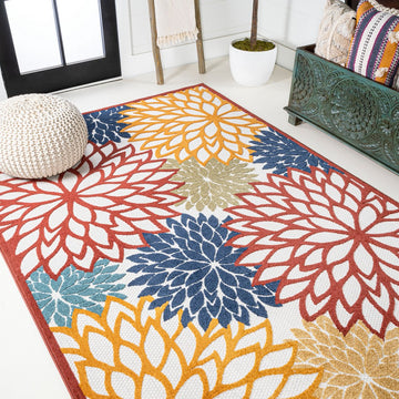 Minori Floral High-low Area Rug